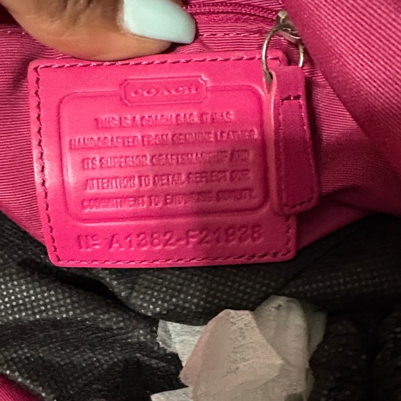 COACH Perforated Leather Drawstring Tote - Hot Pink | 2013 - Picture 4 of 13